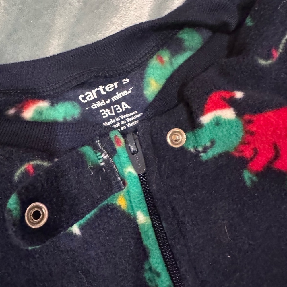 Carter's Christmas Dinosaur Pajamas-3Y - Picture 2 of 4